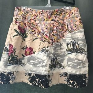 Anthropologie Mixed Print Skirt